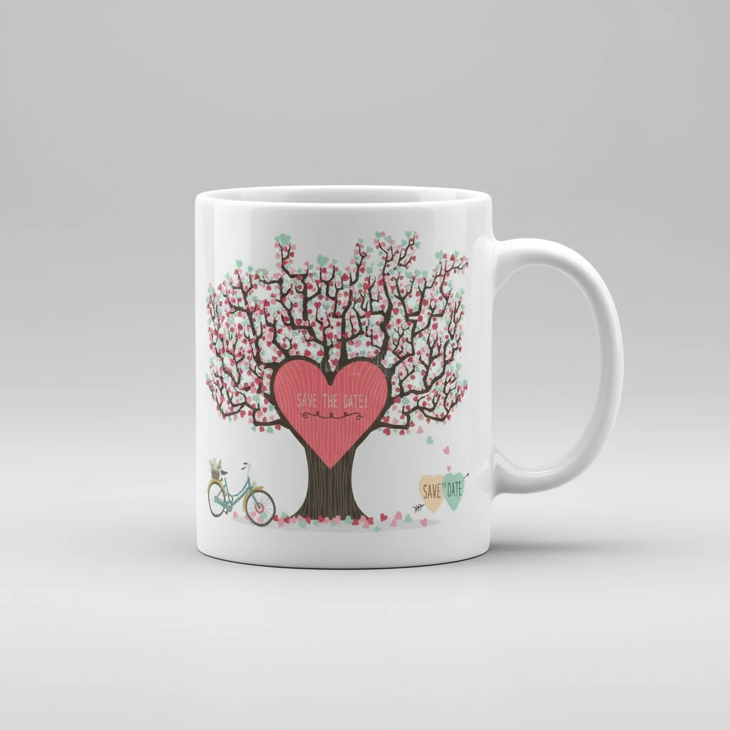 ماگ عاشقانه طرح (درخت)