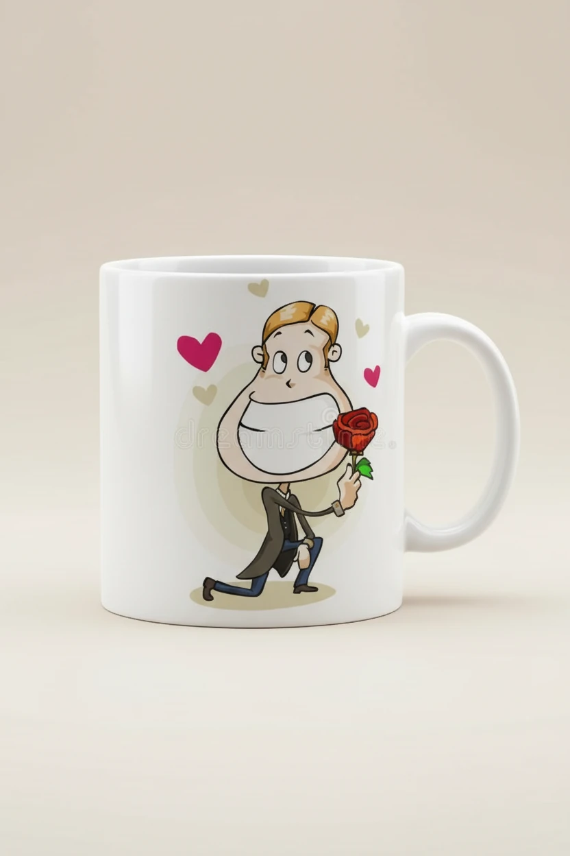 ماگ عاشقانه طرح (شاخه گل)