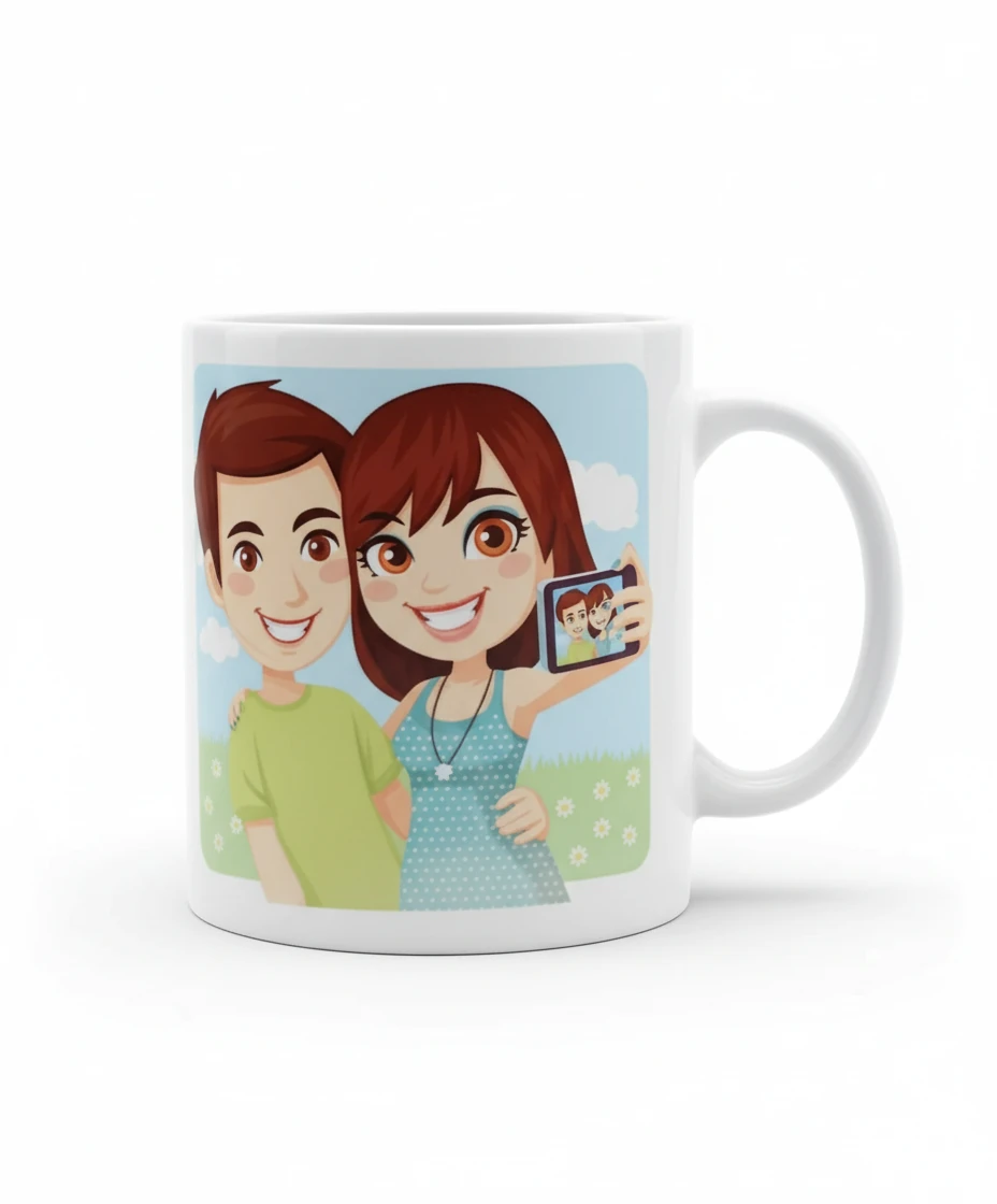 ماگ سرامیکی عاشقانه ( طرح سلفی)